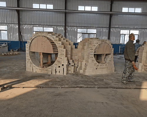 熱風(fēng)爐燃燒口組合磚，紅柱石磚